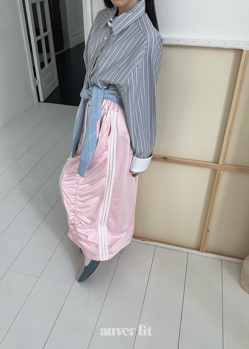 Auver_Fit - Korean Women Fashion - #womensfashion - Jersy Shirring Long Skirt - 9