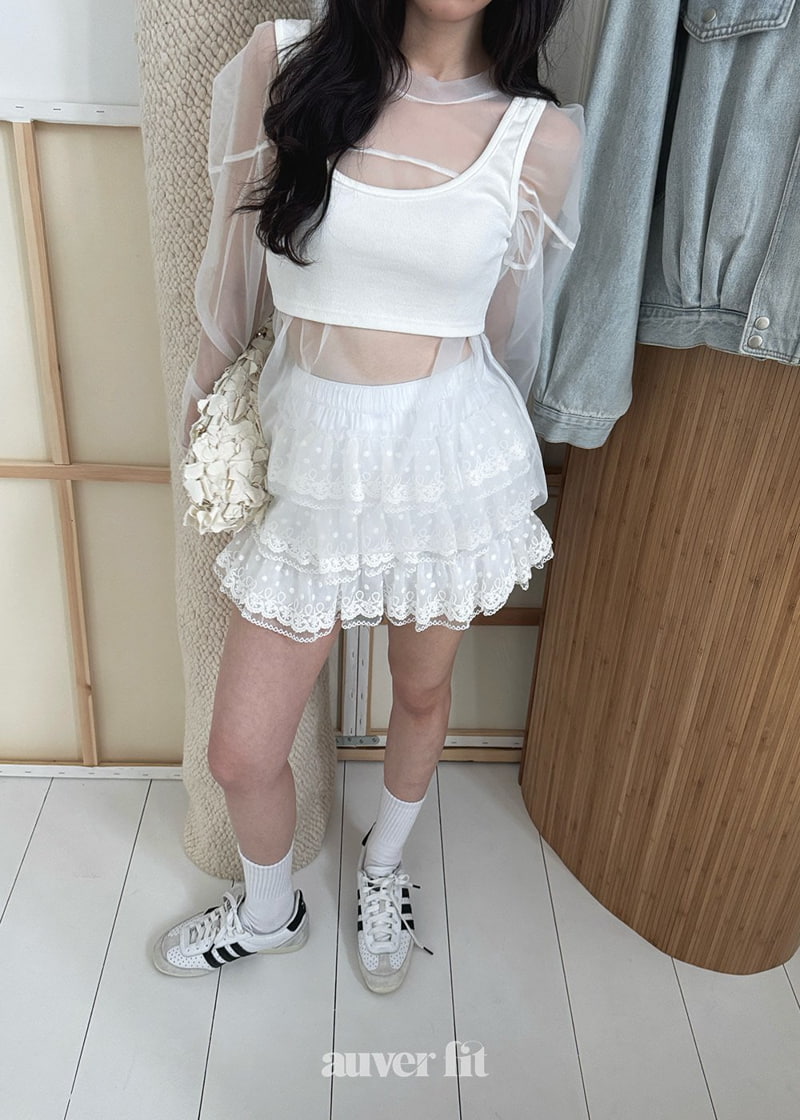 Auver_Fit - Korean Women Fashion - #womensfashion - Lace Cancan Short Pants - 3
