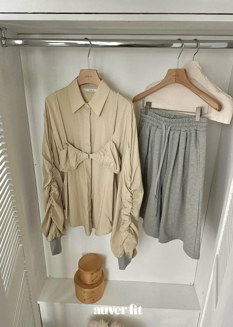 Auver_Fit - Korean Women Fashion - #womensfashion - Banding Shirring Shirt - 11