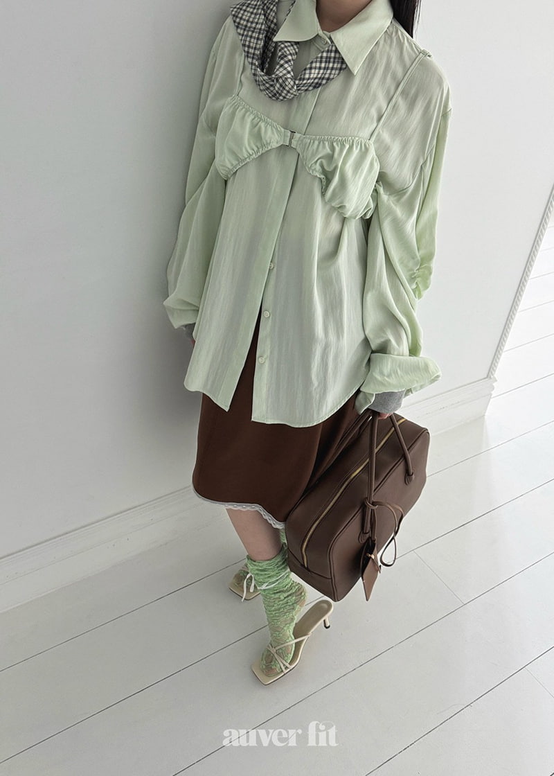 Auver_Fit - Korean Women Fashion - #womensfashion - Banding Shirring Shirt - 7