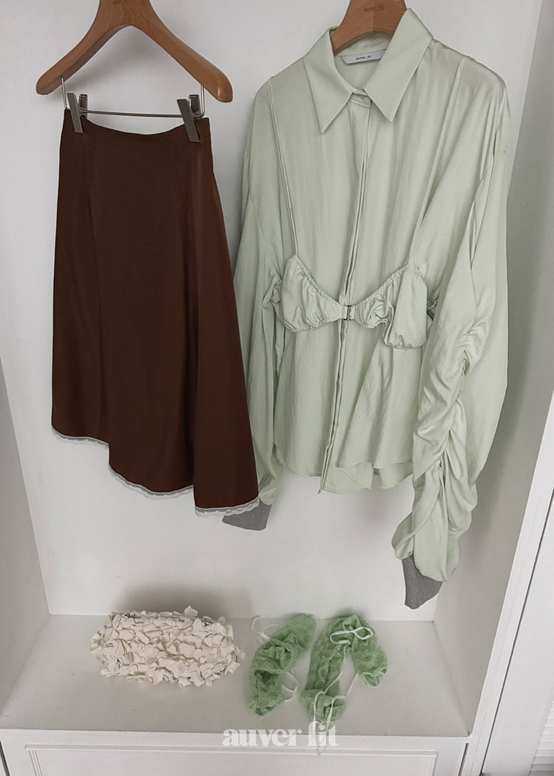 Auver_Fit - Korean Women Fashion - #womensfashion - Banding Shirring Shirt - 9