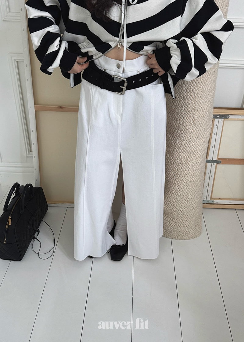 Auver_Fit - Korean Women Fashion - #momslook - Slit Long Skirt - 4