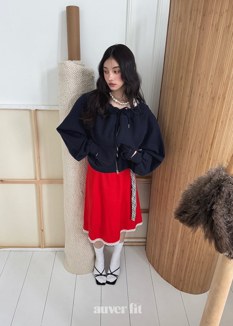 Auver_Fit - Korean Women Fashion - #womensfashion - Off Shoulder Zip-up - 2