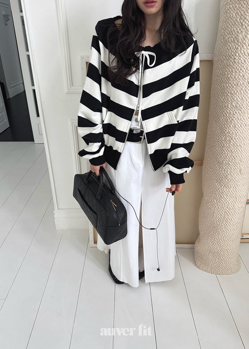 Auver_Fit - Korean Women Fashion - #momslook - Off Shoulder Zip-up - 4