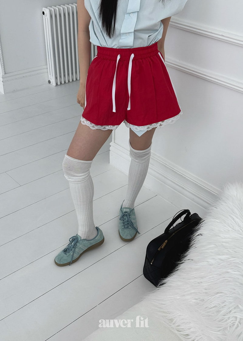 Auver_Fit - Korean Women Fashion - #womensfashion - Lace Running Shorts