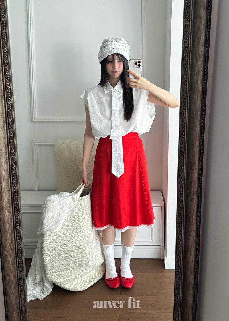 Auver_Fit - Korean Women Fashion - #womensfashion - Candy Tie Sleeveless Top - 6