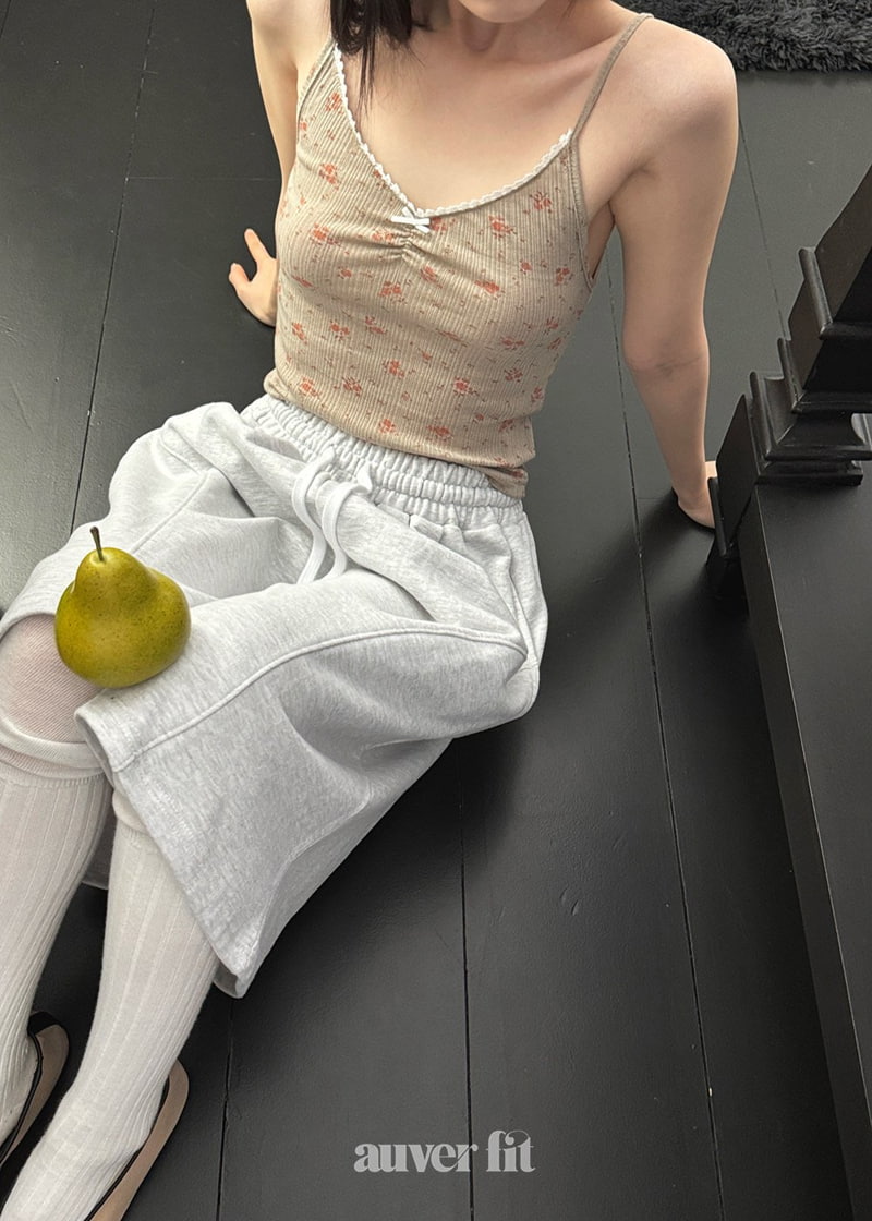 Auver_Fit - Korean Women Fashion - #womensfashion - Flower Ribbon Sleeveless Tee - 5
