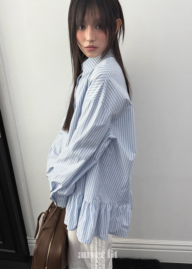 Auver_Fit - Korean Women Fashion - #womensfashion - Frill Heart Shirt - 2