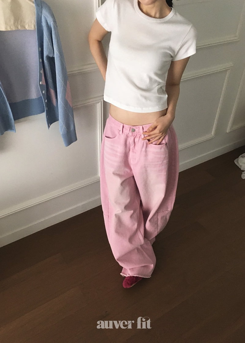 Auver_Fit - Korean Women Fashion - #momslook - Half Mini Tee - 4