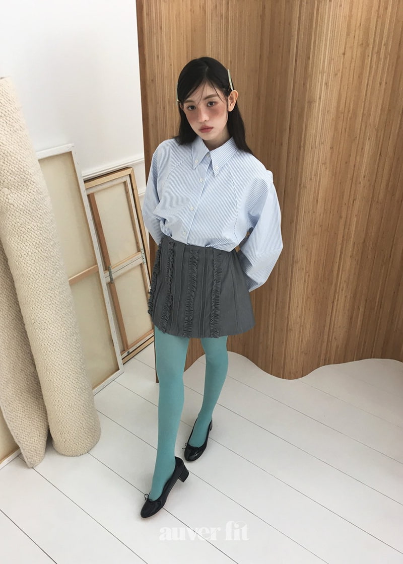 Auver_Fit - Korean Women Fashion - #womensfashion - Slit Raglan Shirt