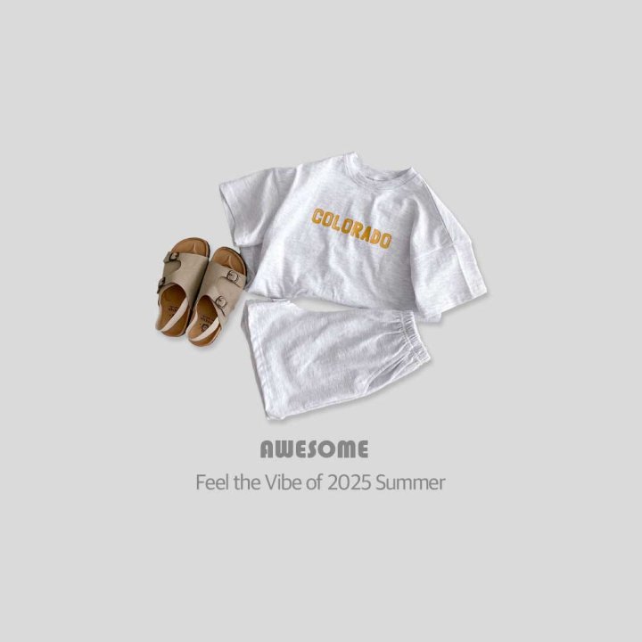 Awesome Bebe - Korean Children Fashion - #Kfashion4kids - Colorado Short Sleeve Top Bottom Set - 7
