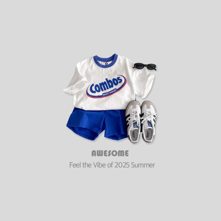 Awesome Bebe - Korean Children Fashion - #Kfashion4kids - Combo Short Sleeve Top Bottom Set - 2