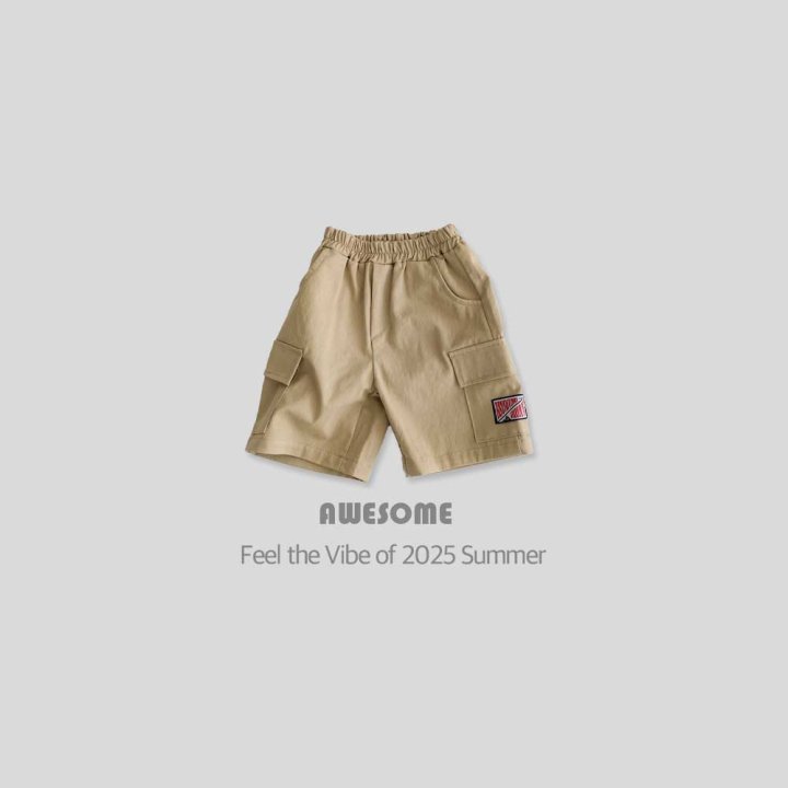 Awesome Bebe - Korean Children Fashion - #childofig - Cargo Label Half Pants - 9