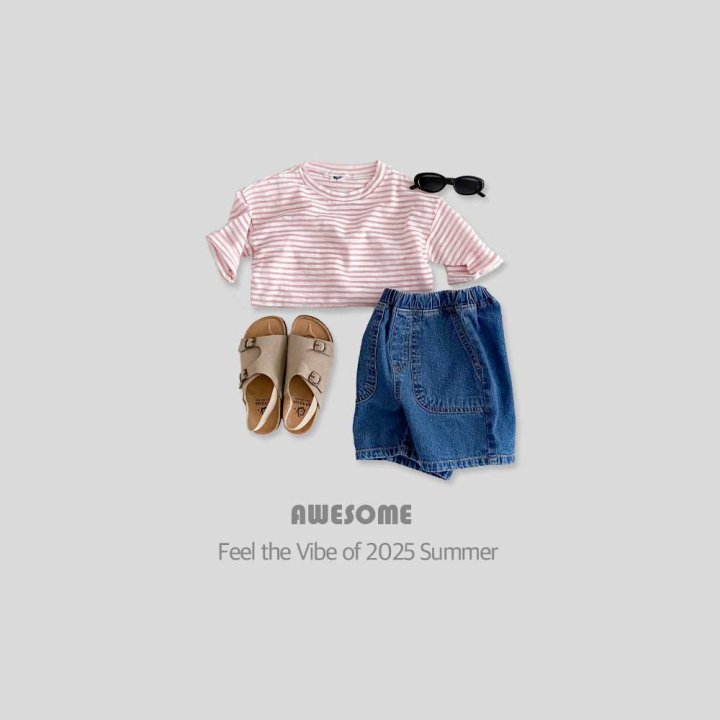 Awesome Bebe - Korean Children Fashion - #childofig - Pocket Denim Pants - 5
