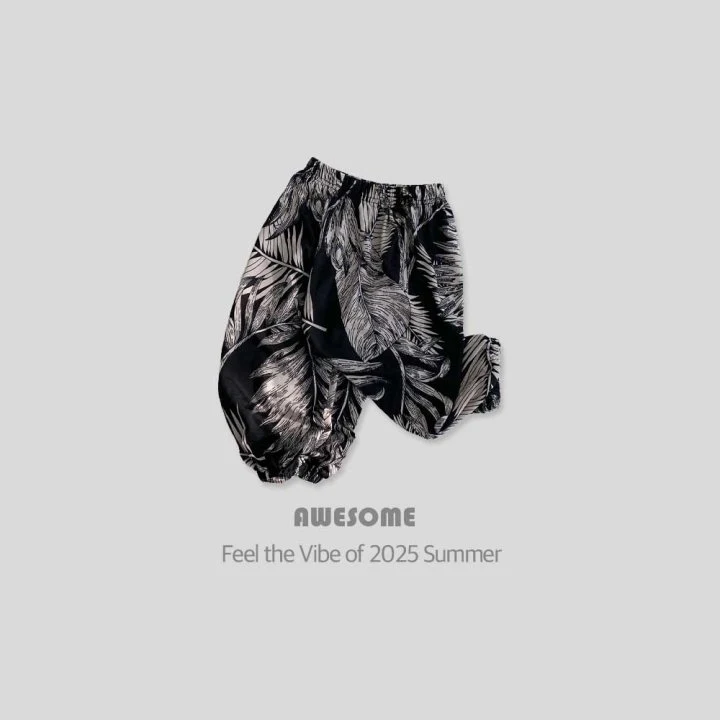 Awesome Bebe - Korean Children Fashion - #childofig - Palm Tree Pants - 4