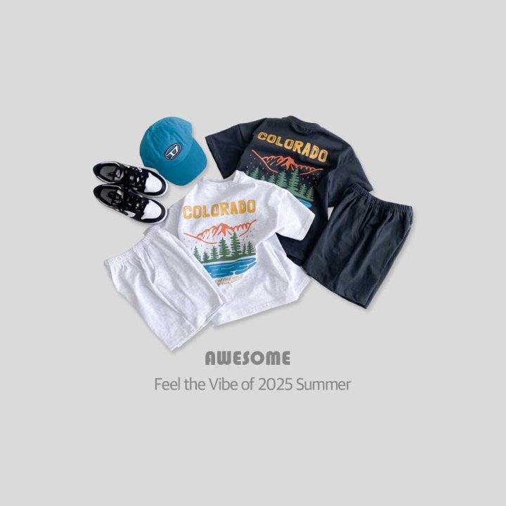Awesome Bebe - Korean Children Fashion - #designkidswear - Colorado Short Sleeve Top Bottom Set
