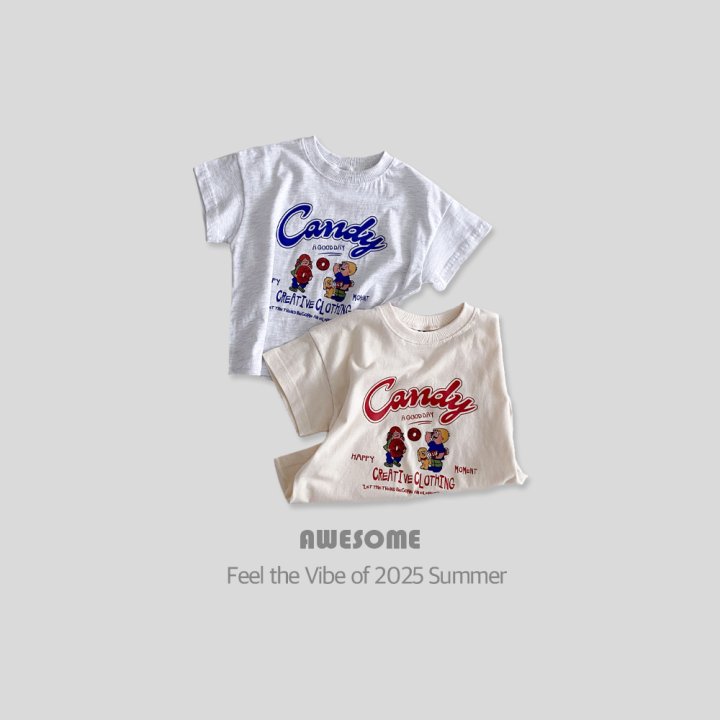 Awesome Bebe - Korean Children Fashion - #designkidswear - Candy Short Sleeve Tee - 6