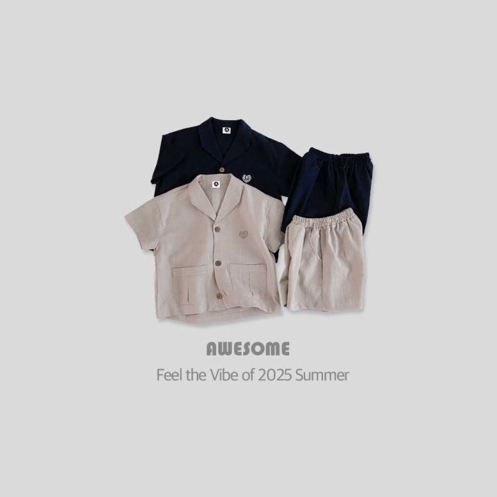 Awesome Bebe - Korean Children Fashion - #discoveringself - Linen Jacket Set-up