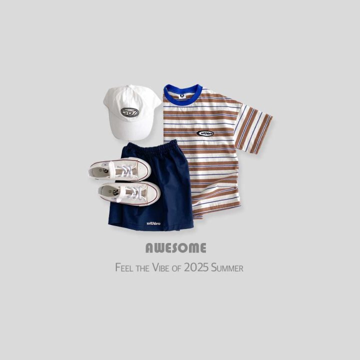 Awesome Bebe - Korean Children Fashion - #fashionkids - With Stripe Short Sleeve Tee - 3