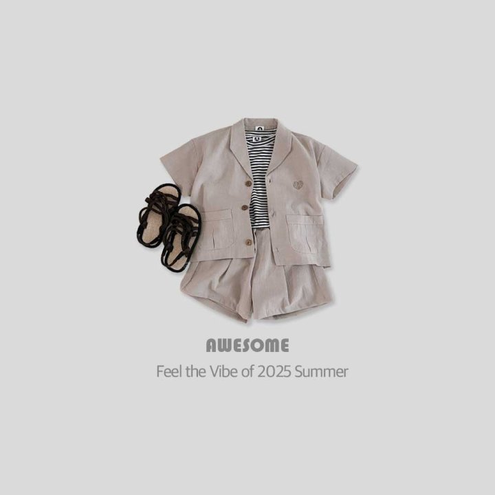Awesome Bebe - Korean Children Fashion - #fashionkids - Linen Jacket Set-up - 2