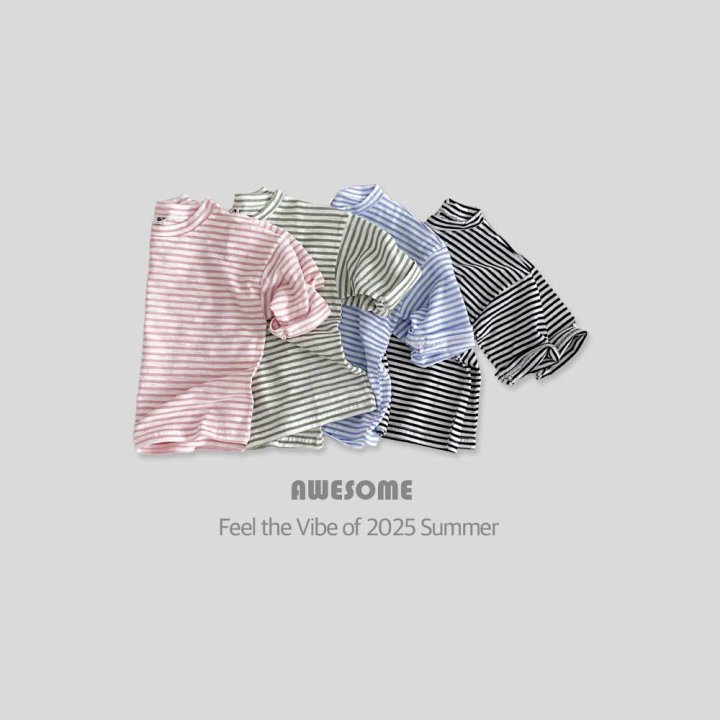 Awesome Bebe - Korean Children Fashion - #fashionkids - Striped Tee - 6