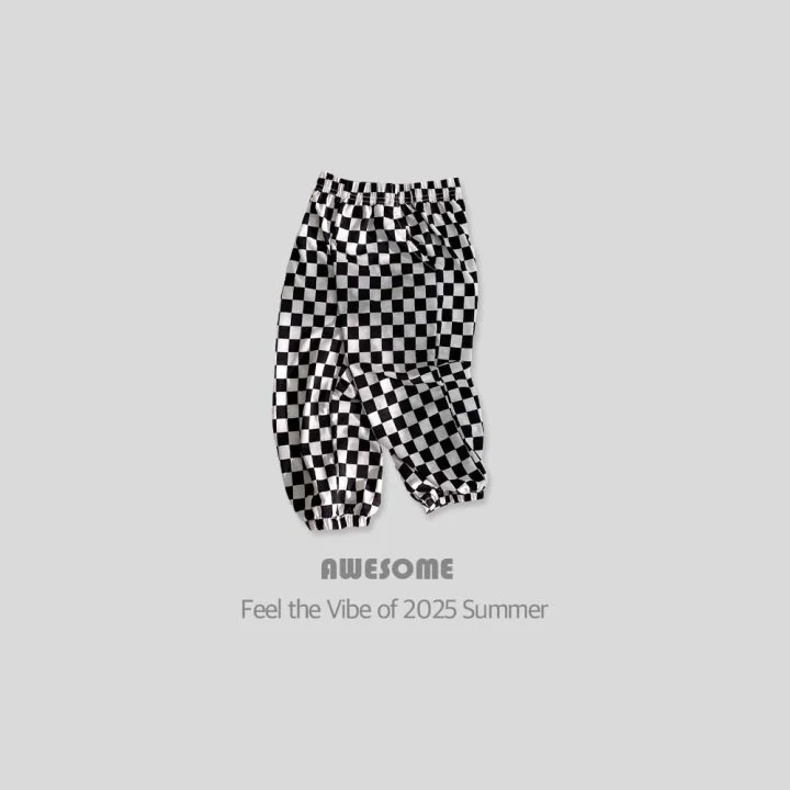 Awesome Bebe - Korean Children Fashion - #fashionkids - Check Ice Jogger Pants - 3