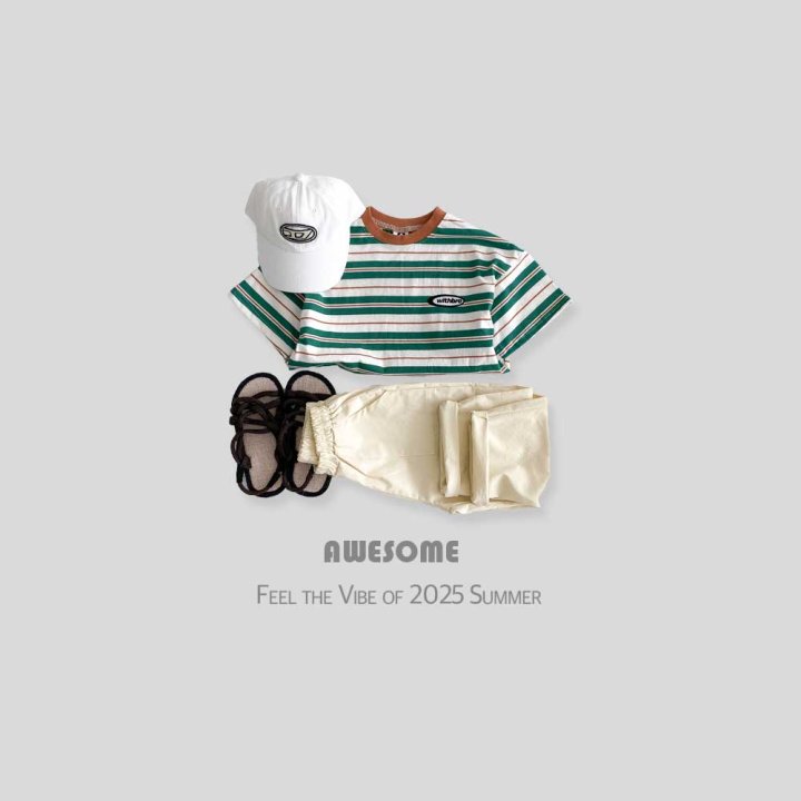 Awesome Bebe - Korean Children Fashion - #fashionkids - With Stripe Short Sleeve Tee - 4