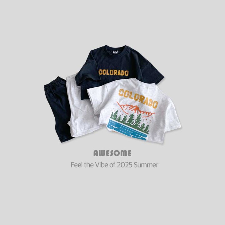 Awesome Bebe - Korean Children Fashion - #fashionkids - Colorado Short Sleeve Top Bottom Set - 4