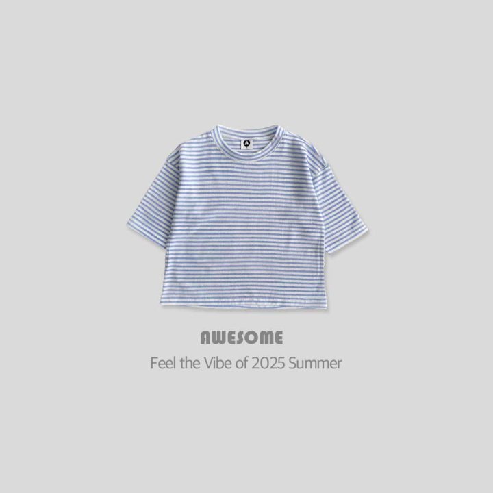 Awesome Bebe - Korean Children Fashion - #kidsshorts - Striped Tee - 7