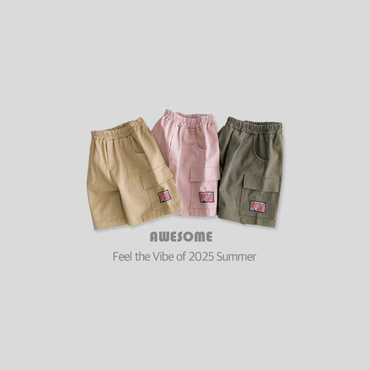 Awesome Bebe - Korean Children Fashion - #kidsstore - Cargo Label Half Pants