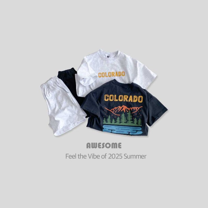 Awesome Bebe - Korean Children Fashion - #kidsstore - Colorado Short Sleeve Top Bottom Set - 5