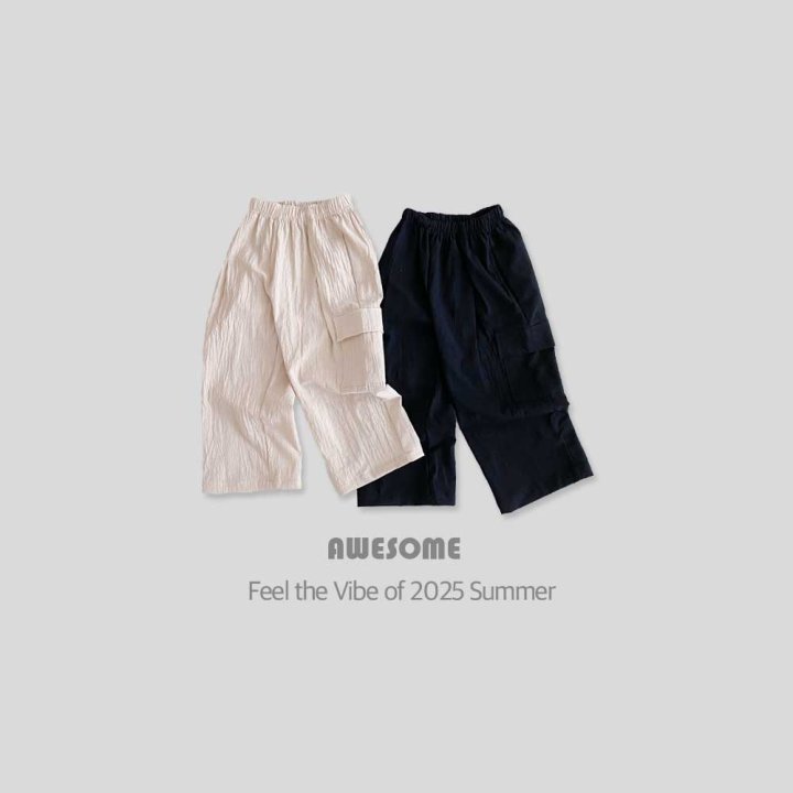 Awesome Bebe - Korean Children Fashion - #kidzfashiontrend - Linen Cargo Pants