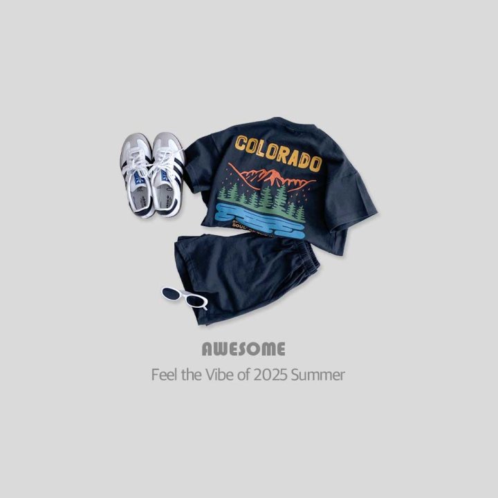 Awesome Bebe - Korean Children Fashion - #littlefashionista - Colorado Short Sleeve Top Bottom Set - 8