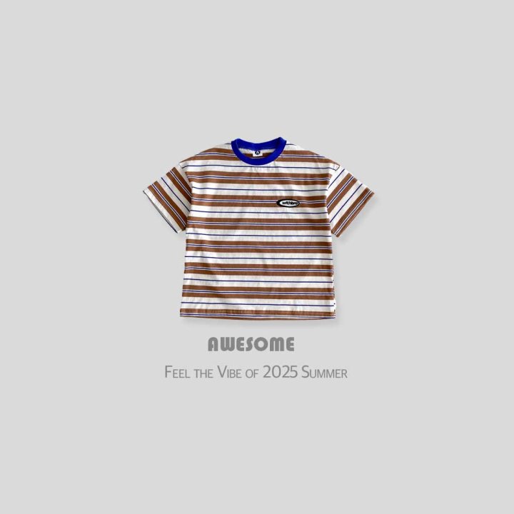Awesome Bebe - Korean Children Fashion - #magicofchildhood - With Stripe Short Sleeve Tee - 9
