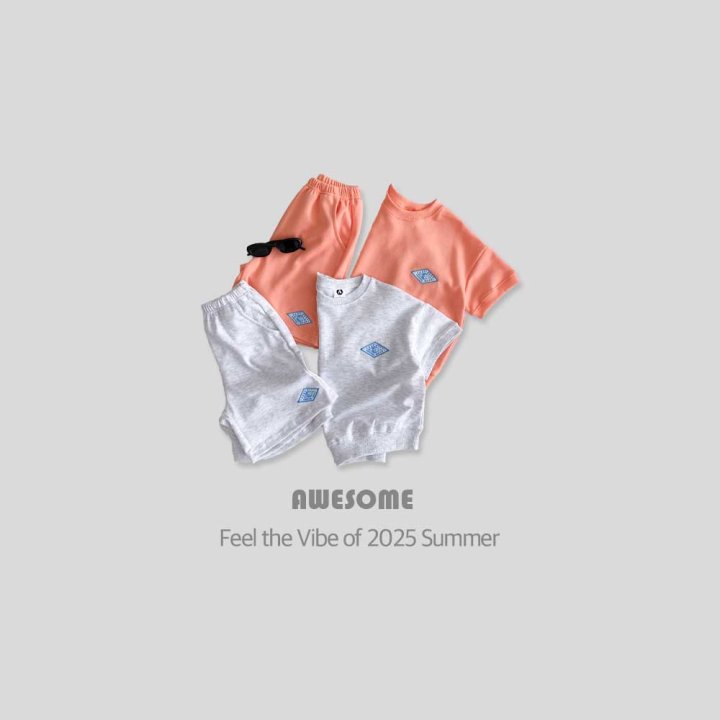 Awesome Bebe - Korean Children Fashion - #magicofchildhood - Short Sleeve Top Bottom Set - 5