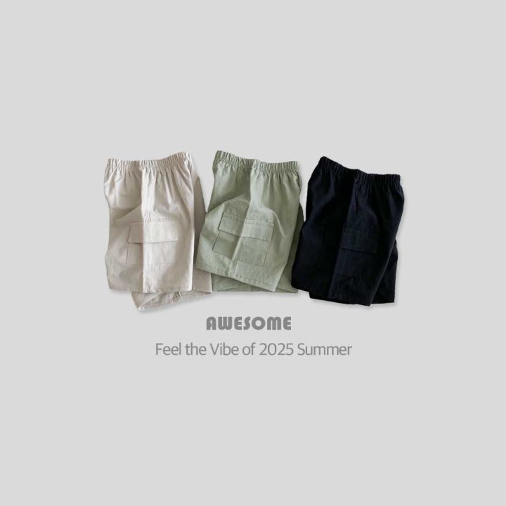 Awesome Bebe - Korean Children Fashion - #littlefashionista - Linen Cargo Half Pants - 4
