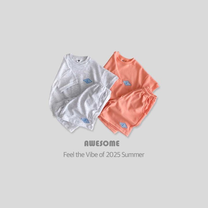 Awesome Bebe - Korean Children Fashion - #minifashionista - Short Sleeve Top Bottom Set - 6