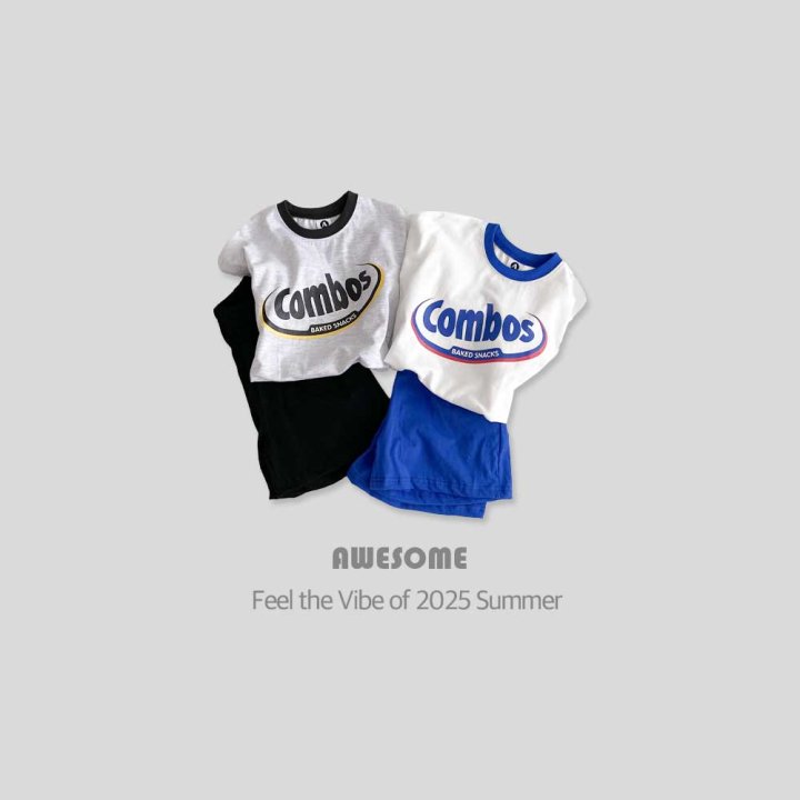 Awesome Bebe - Korean Children Fashion - #minifashionista - Combo Short Sleeve Top Bottom Set - 5