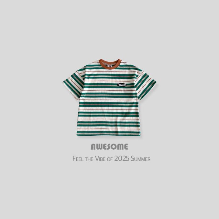 Awesome Bebe - Korean Children Fashion - #prettylittlegirls - With Stripe Short Sleeve Tee - 11