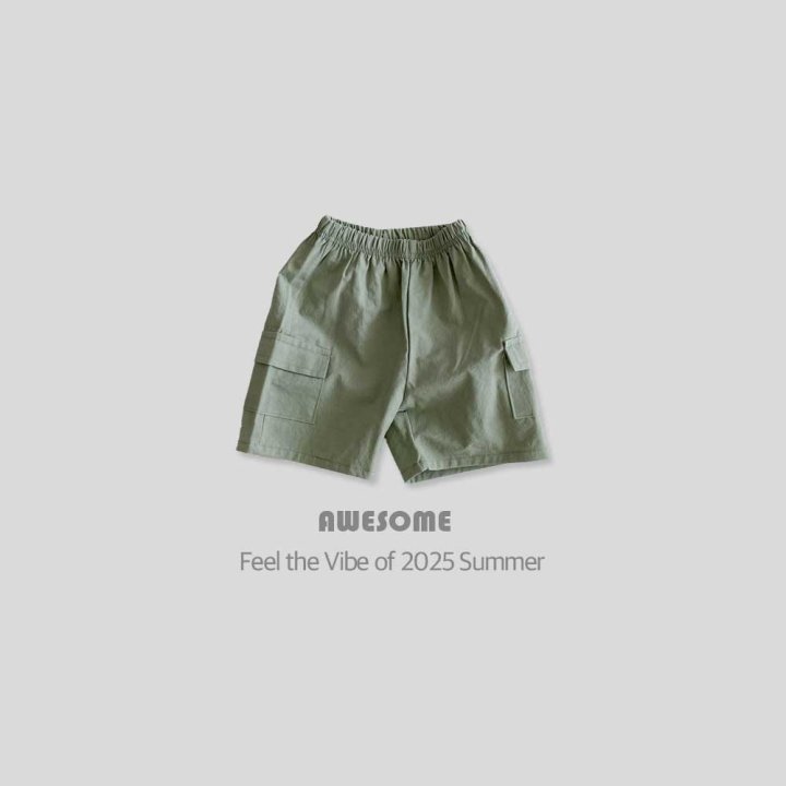 Awesome Bebe - Korean Children Fashion - #prettylittlegirls - Linen Cargo Half Pants - 6