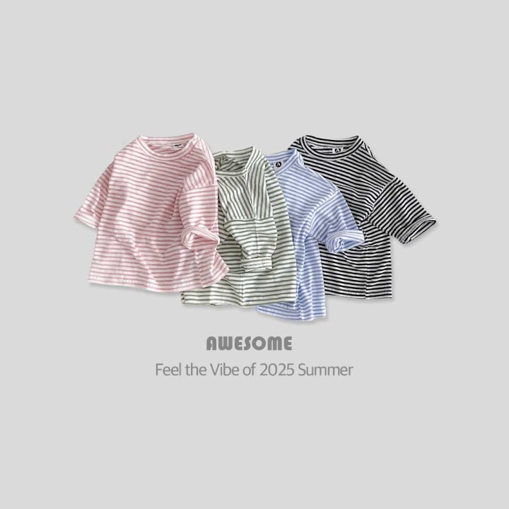 Awesome Bebe - Korean Children Fashion - #stylishchildhood - Striped Tee