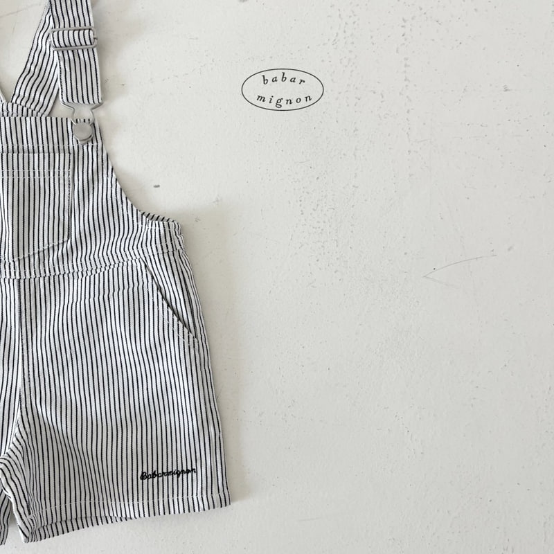 Babar Mignon - Korean Children Fashion - #childofig - Striped Denim Overalls - 8