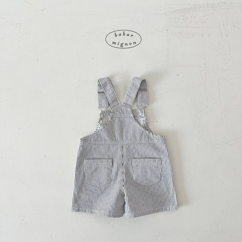 Babar Mignon - Korean Children Fashion - #designkidswear - Striped Denim Overalls - 10