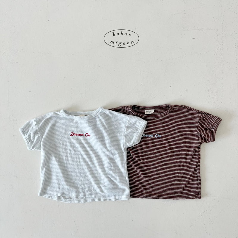 Babar Mignon - Korean Children Fashion - #designkidswear - Dream Striped Tee - 2