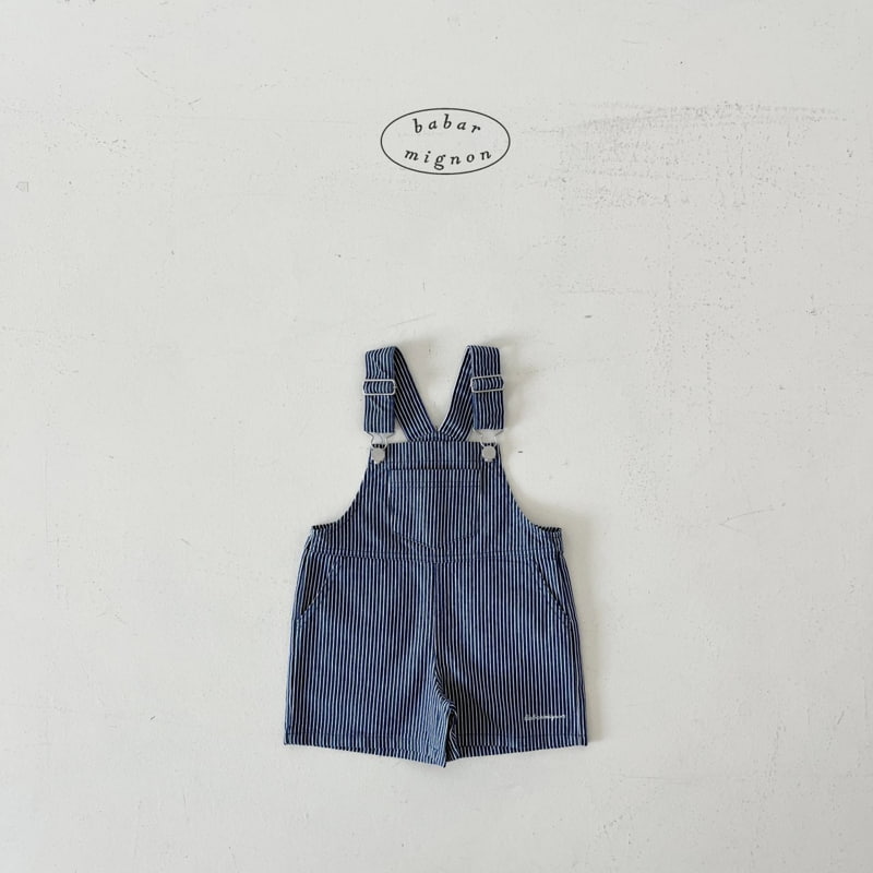 Babar Mignon - Korean Children Fashion - #discoveringself - Striped Denim Overalls - 11