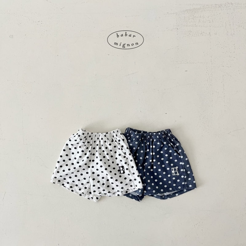 Babar Mignon - Korean Children Fashion - #kidsshorts - Polka Dot Shorts