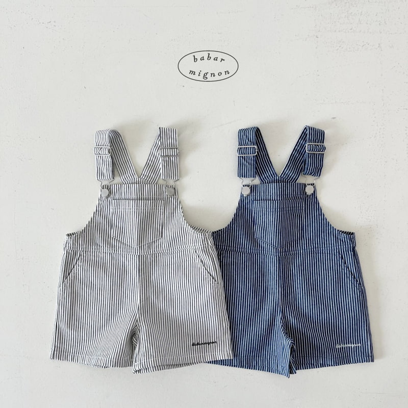 Babar Mignon - Korean Children Fashion - #magicofchildhood - Striped Denim Overalls - 2