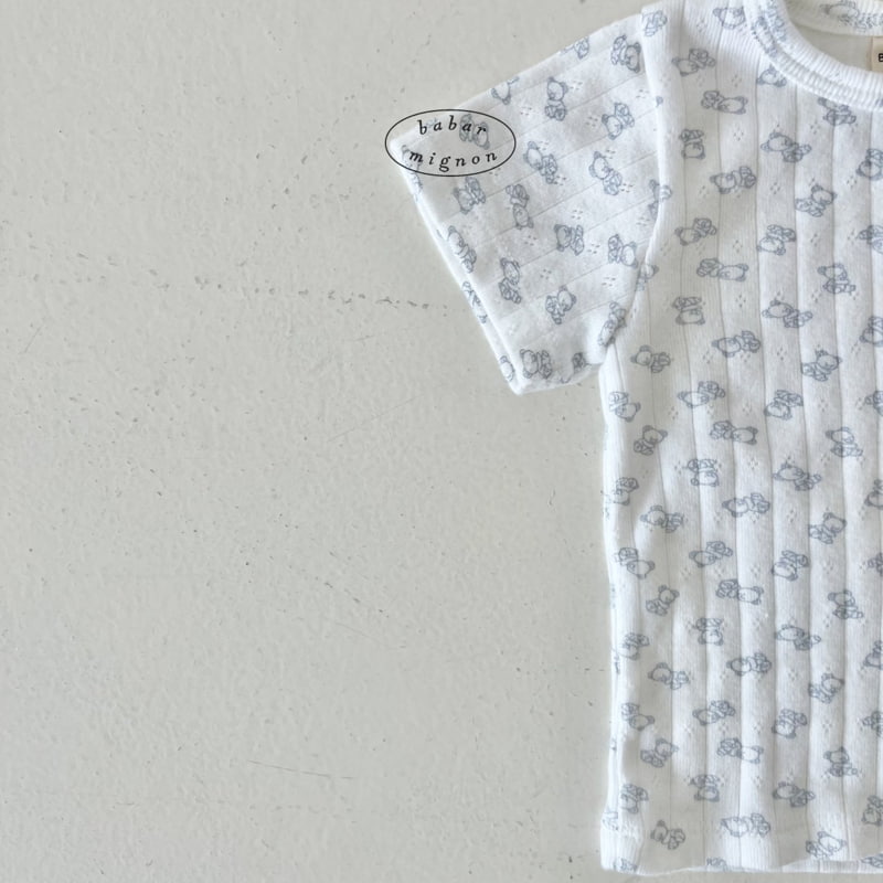 Babar Mignon - Korean Children Fashion - #minifashionista - Bear Ribbed Tee - 9