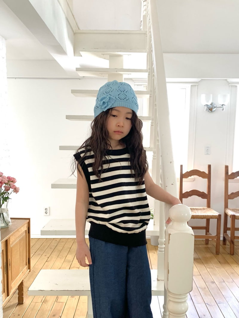 Bailey - Korean Children Fashion - #Kfashion4kids - Billy Stripe Sleeveless Sweatshirts - 10