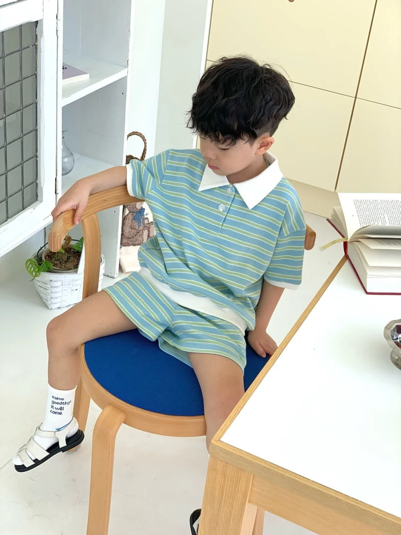Bailey - Korean Children Fashion - #childofig - Winnie Stripe Rugby Tee